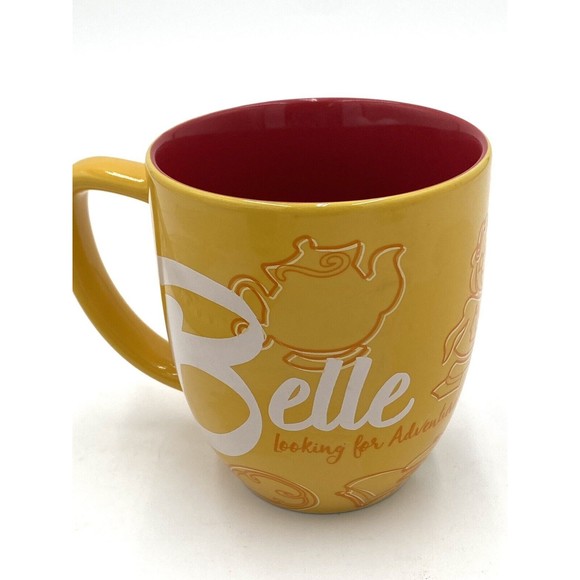 Disney Parks Beauty And The Beast Belle Looking For Adventure Mug w Mrs. Potts + - Picture 3 of 11